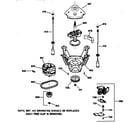 GE WISR106HTAWW suspension, pump & drive components diagram