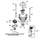 GE WIST208JTAWW suspension, pump & drive components diagram