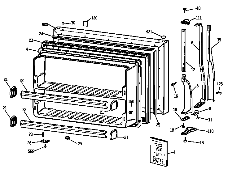 Freezer door