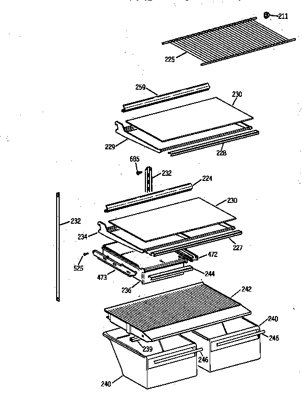 Shelf parts