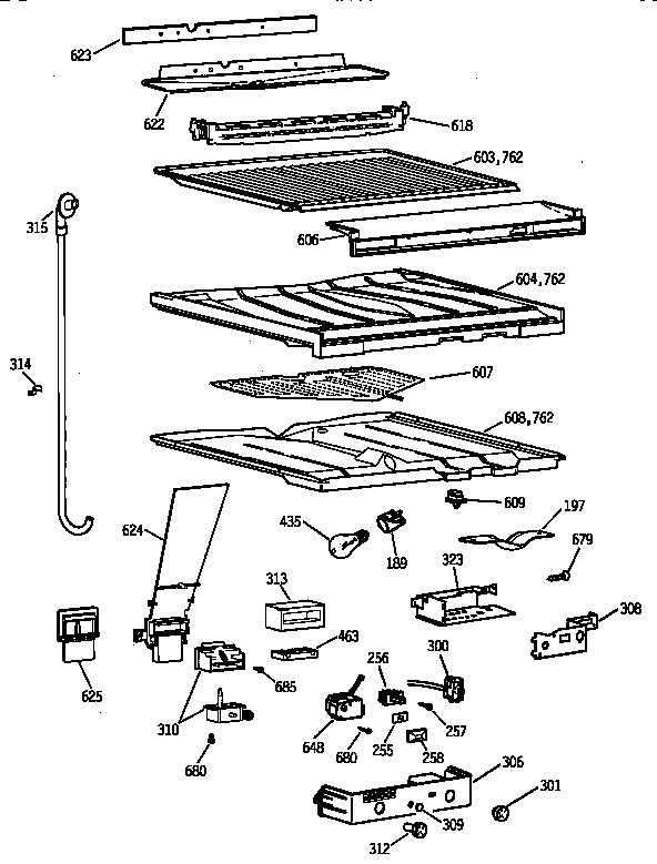 Compartment separator parts