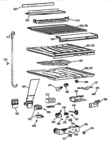 Compartment separator parts