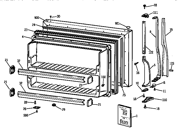 Freezer door