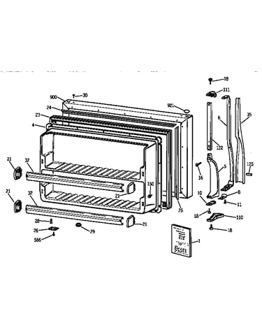 Freezer door