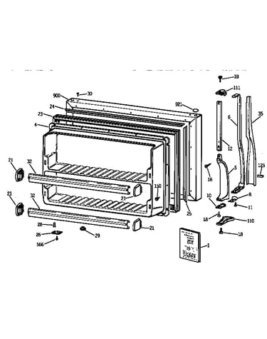 Freezer door