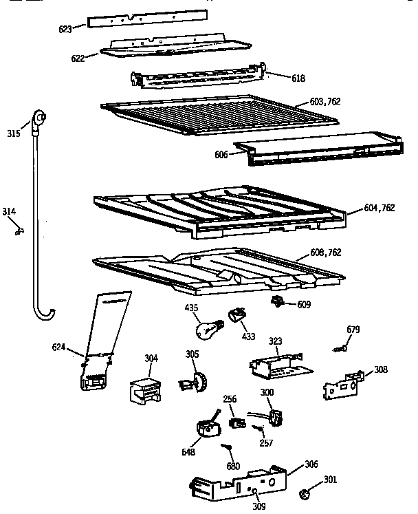 Compartment separator parts