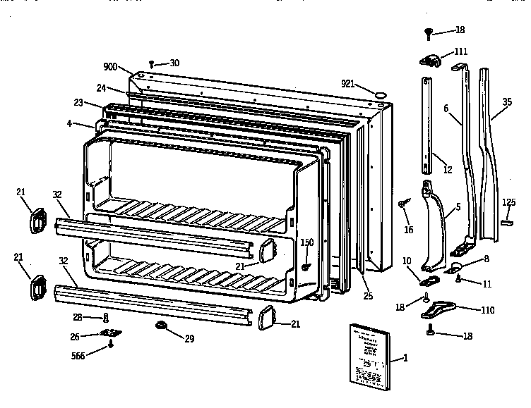 Freezer door