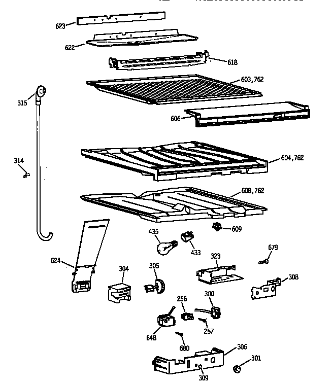 Compartment separator parts