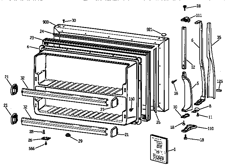 Freezer door