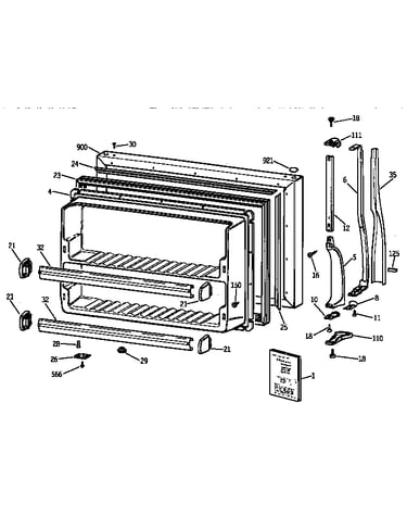 Freezer door