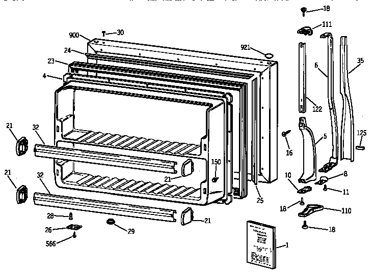 Freezer door