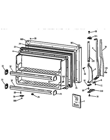Freezer door
