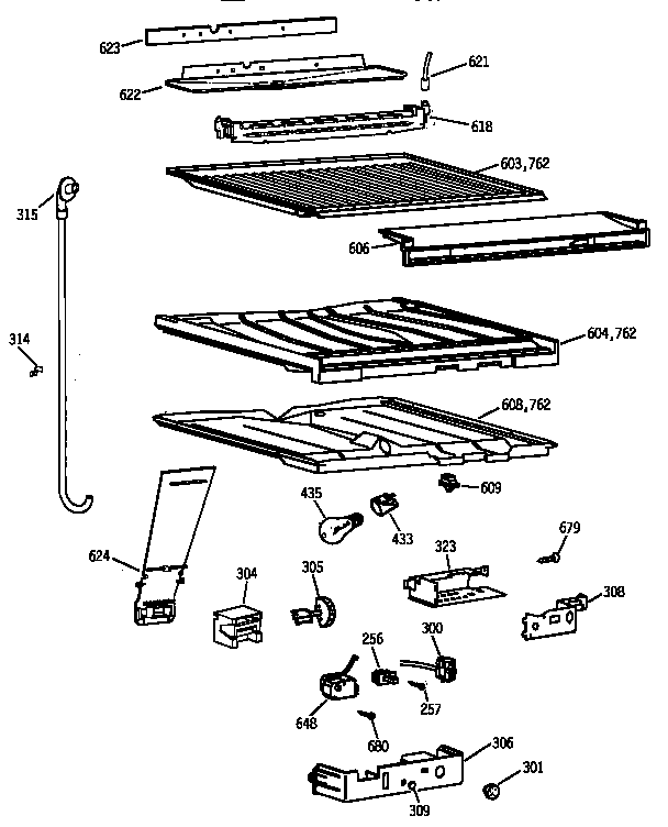Compartment separator parts