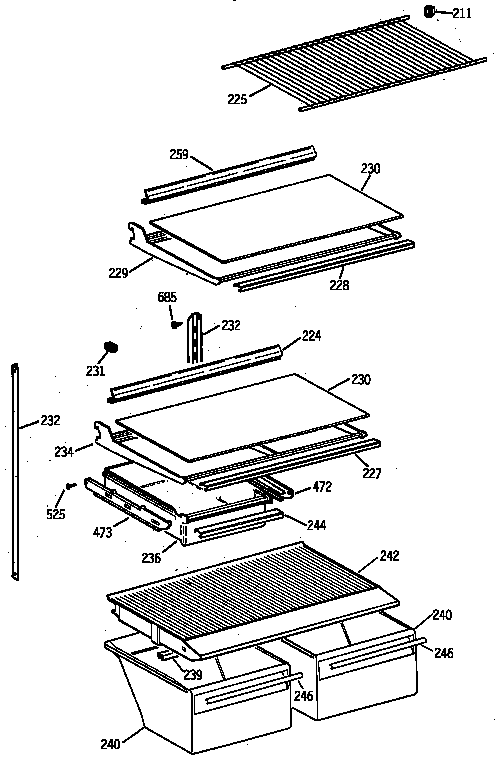 Shelf parts
