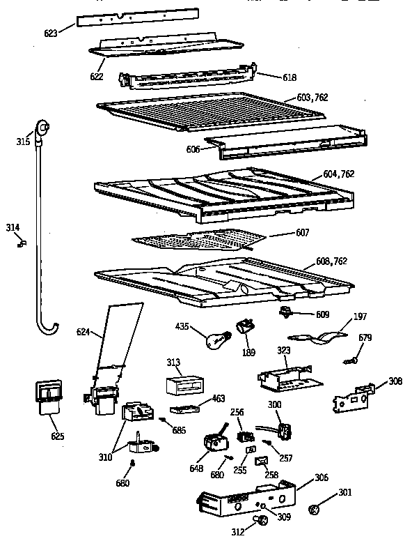 Compartment separator parts
