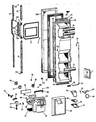 Freezer door