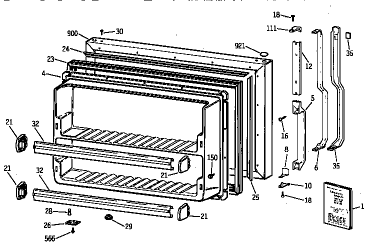 Freezer door