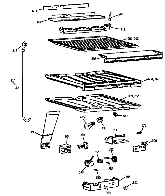 Compartment separator parts
