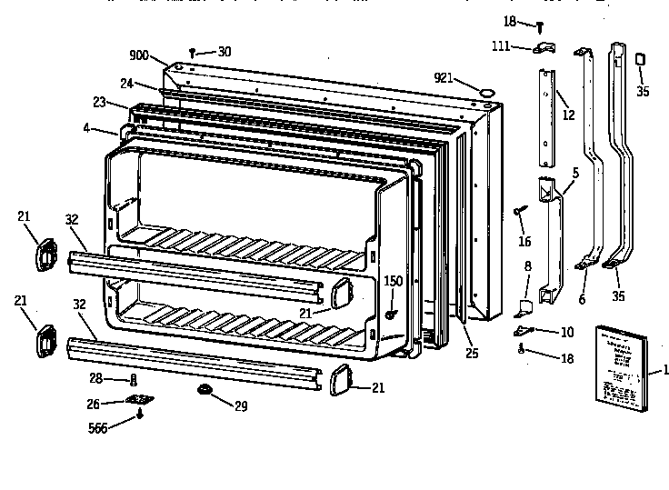 Freezer door
