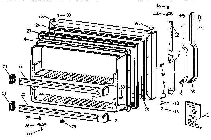 Freezer door