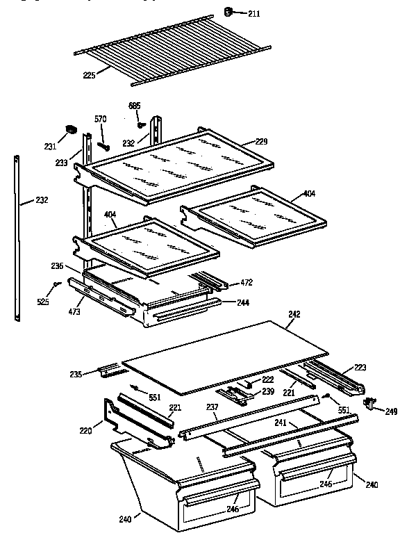 Shelf parts