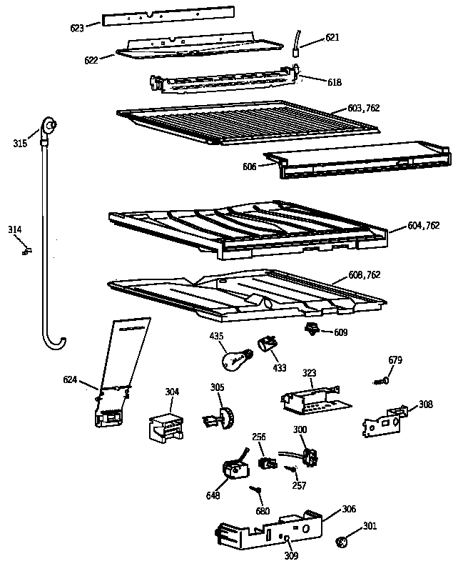 Compartment separator parts