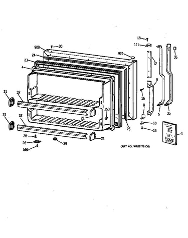 Freezer door