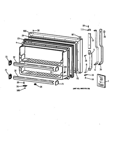 Freezer door