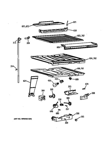 Compartment separator parts