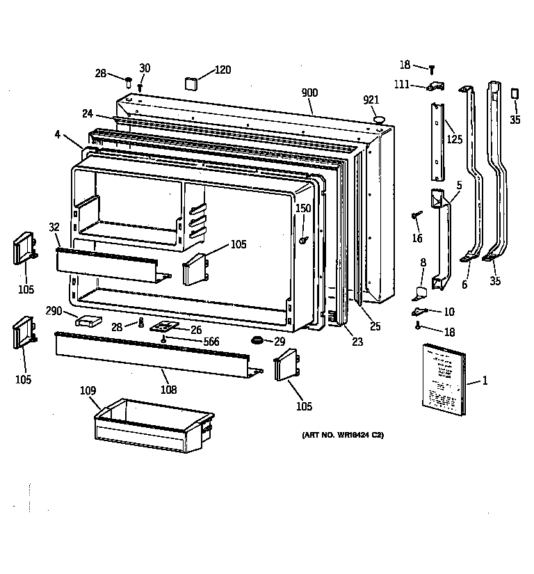 Freezer door