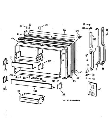 Freezer door