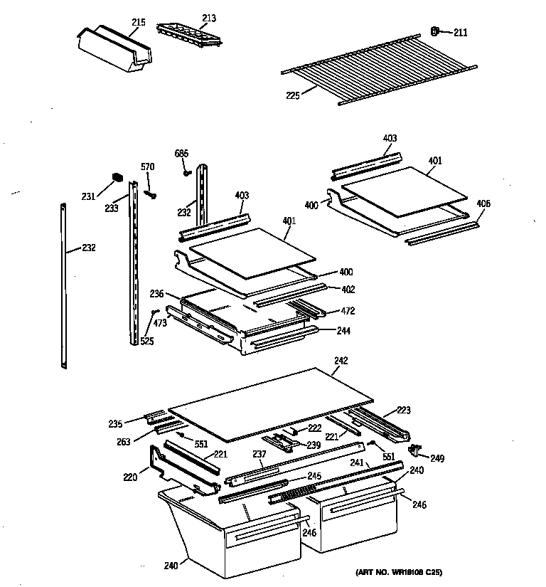 Shelf parts