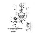 GE WPSF4170V1AA suspension, pump & drive components diagram