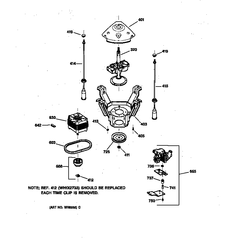 Suspension, pump & drive components