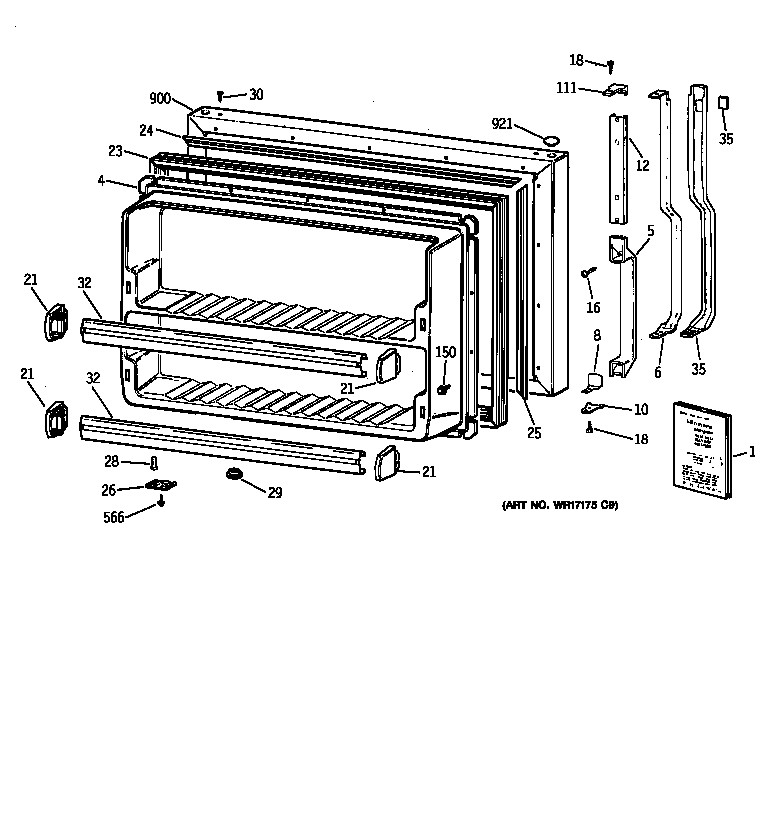 Freezer door