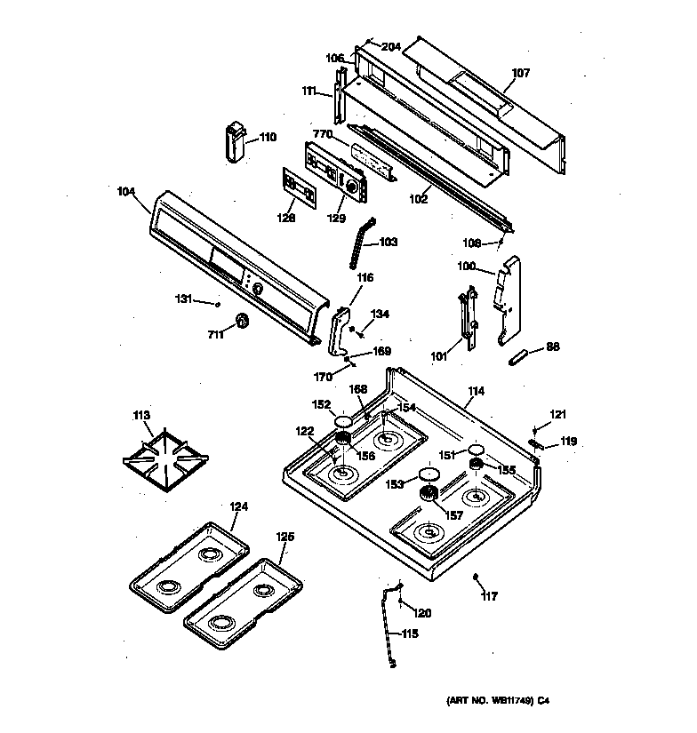 CONTROL PANEL & COOKTOP