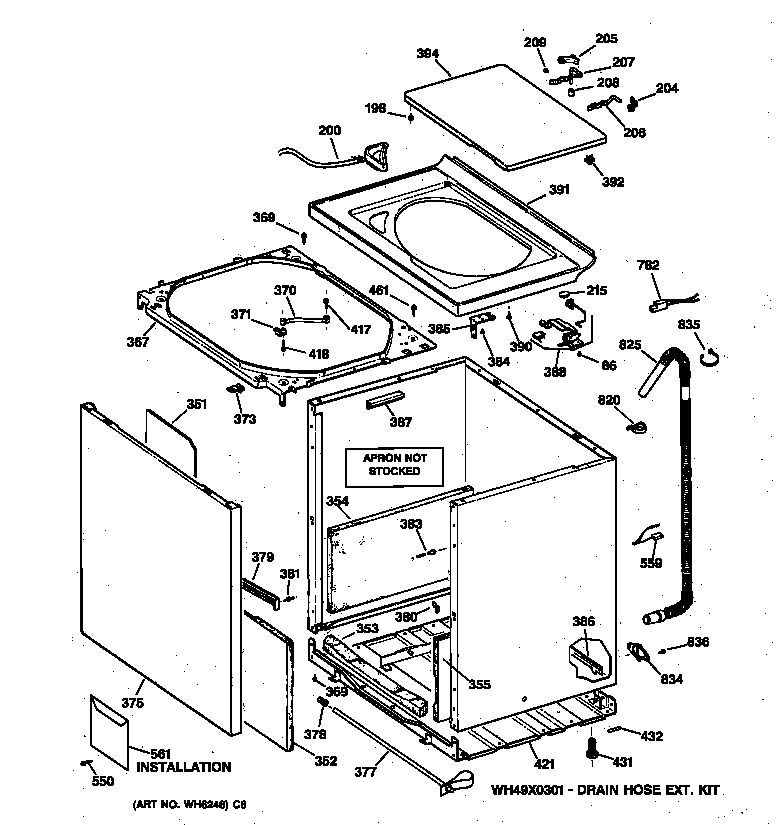 Cabinet, cover & front panel