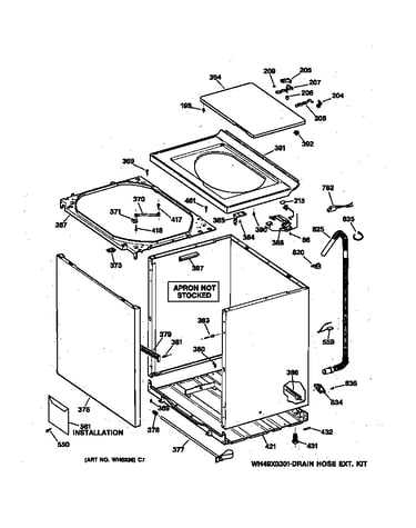 Cabinet, cover & front panel