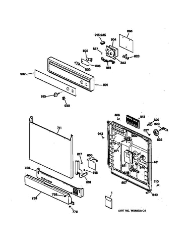 Escutcheon & door assembly