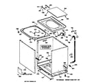 GE YBXR2070V1WW cabinet, cover & front panel diagram