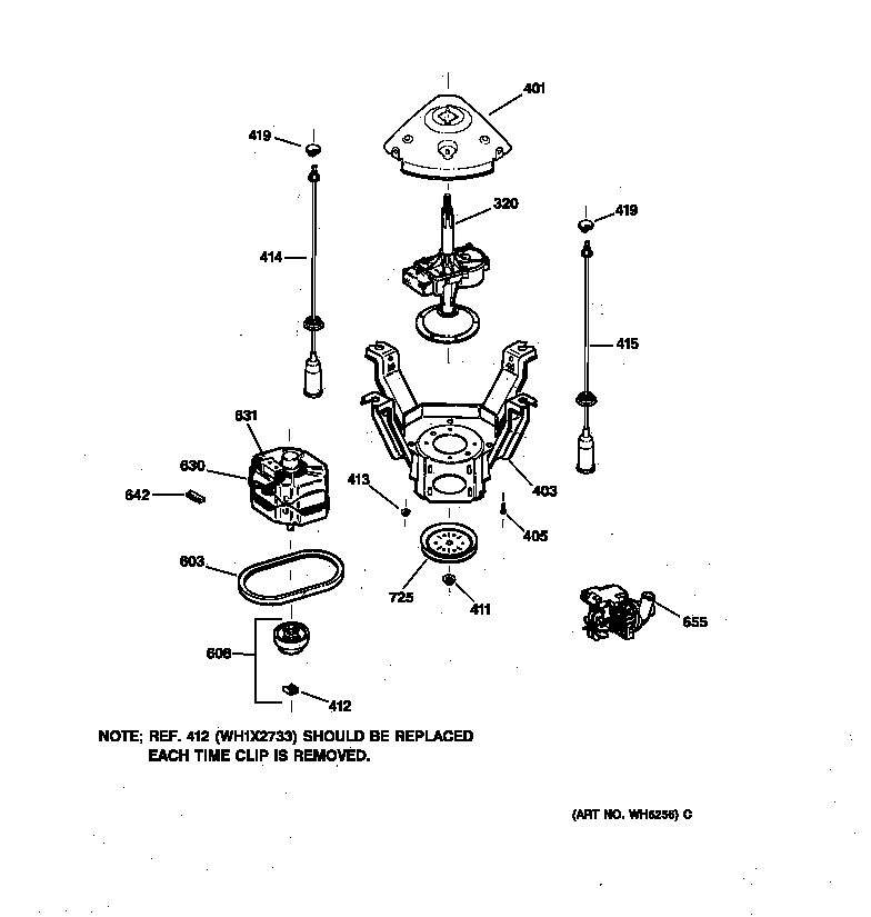 Suspension, pump & drive components