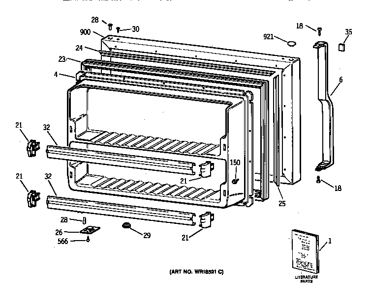 Freezer door