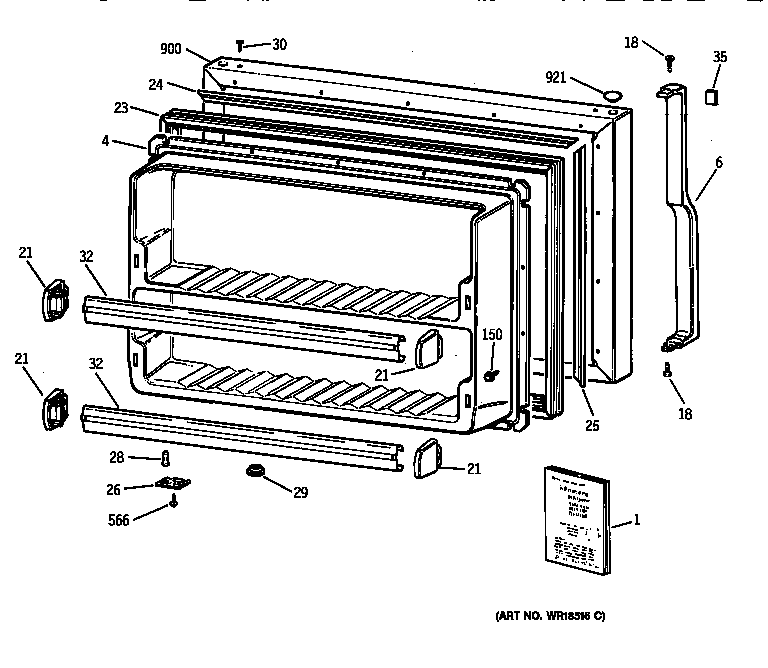 Freezer door