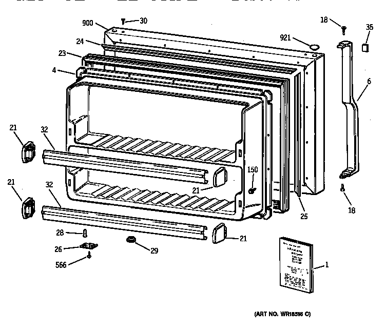 Freezer door