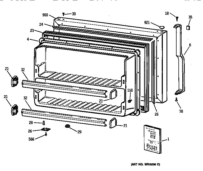 Freezer door