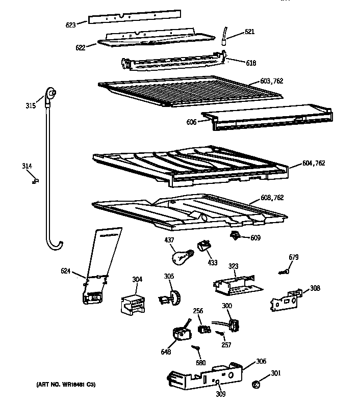 Compartment separator parts