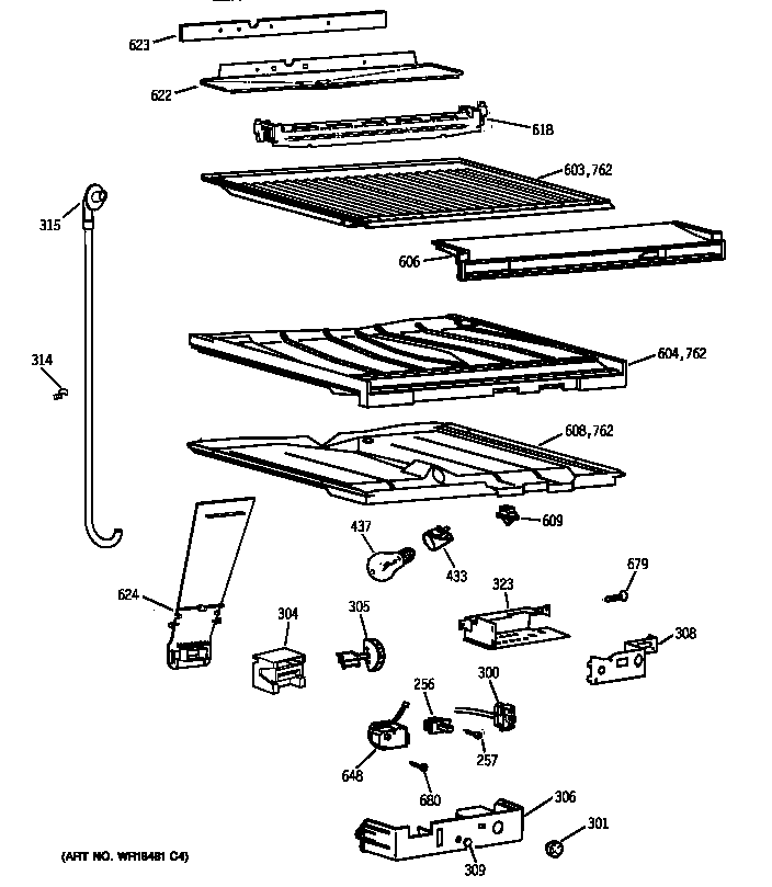 Compartment separator parts