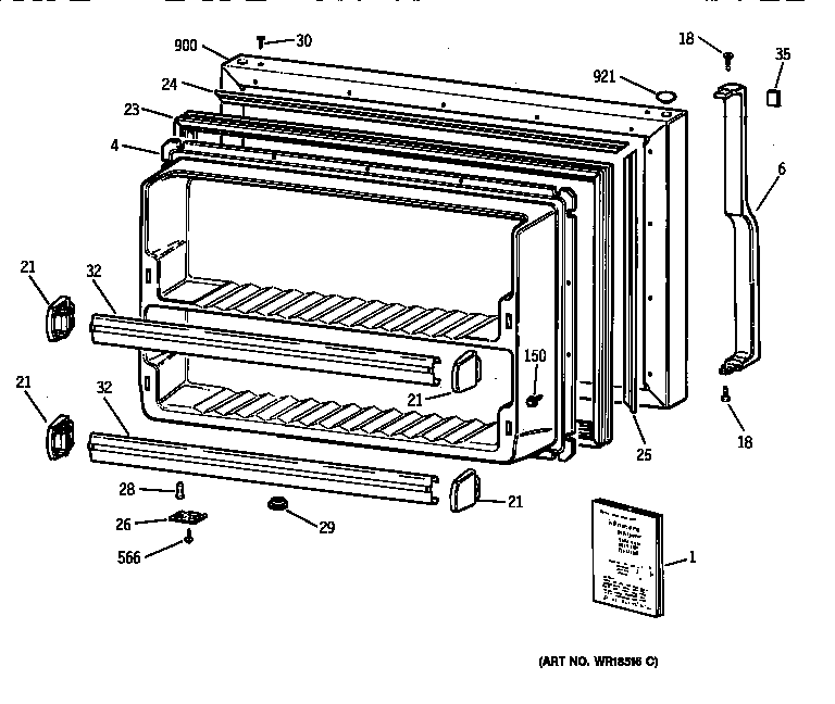 Freezer door