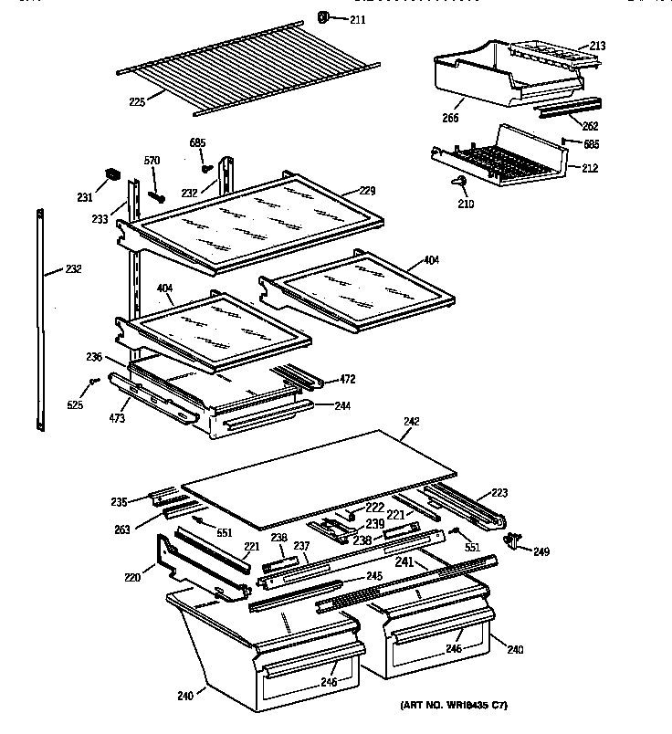 Shelf parts