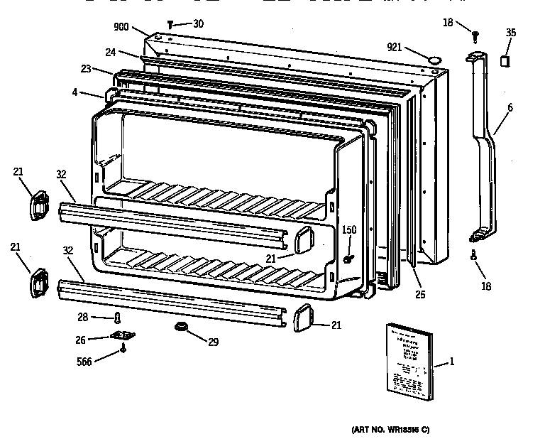 Freezer door